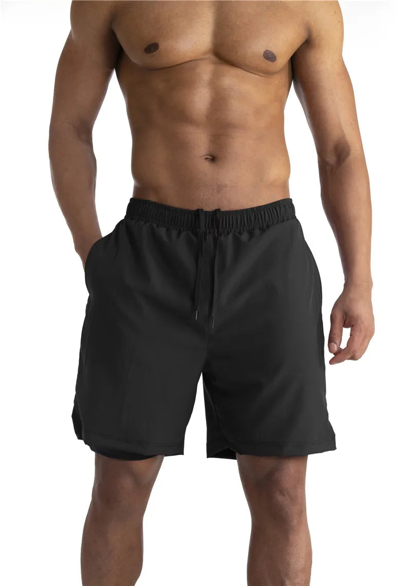 Summer 2024 Running Shorts Men 2 in 1 Sports Jogging Fitness Shorts Training Quick Dry Mens Gym Men Shorts Sport gym Short Pants