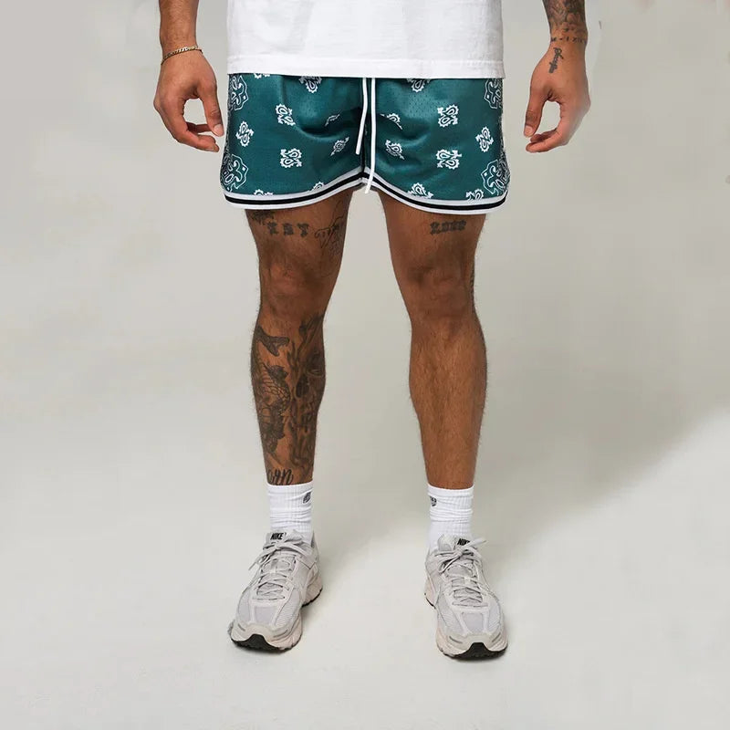 NEW summer digital printed cashew flower men shorts basketball sports shorts Man/woman running training pants Men's sweatpants