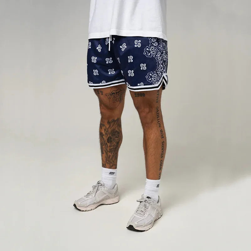 NEW summer digital printed cashew flower men shorts basketball sports shorts Man/woman running training pants Men's sweatpants