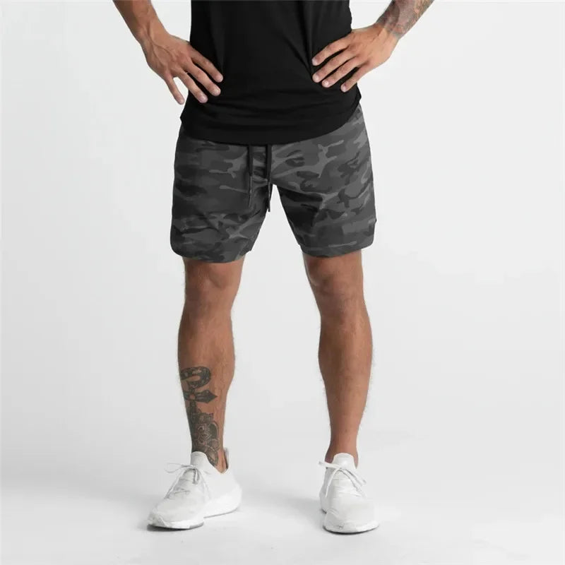 Men Running Bodybuilding Shorts Man Summer Gyms Workout shorts Male Breathable Quick Dry Sportswear Jogger multi-pocket Shorts