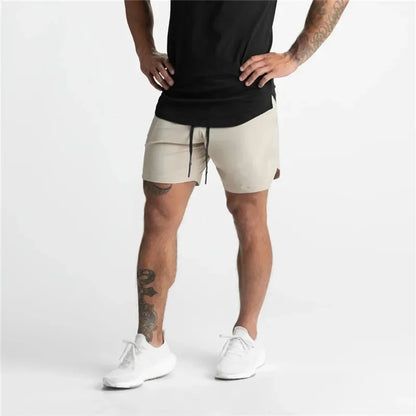 Men Running Bodybuilding Shorts Man Summer Gyms Workout shorts Male Breathable Quick Dry Sportswear Jogger multi-pocket Shorts