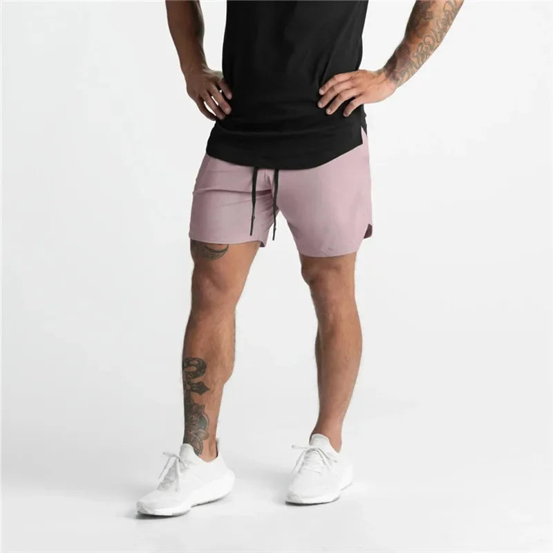 Men Running Bodybuilding Shorts Man Summer Gyms Workout shorts Male Breathable Quick Dry Sportswear Jogger multi-pocket Shorts